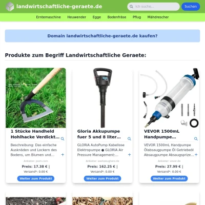 Screenshot landwirtschaftliche-geraete.de