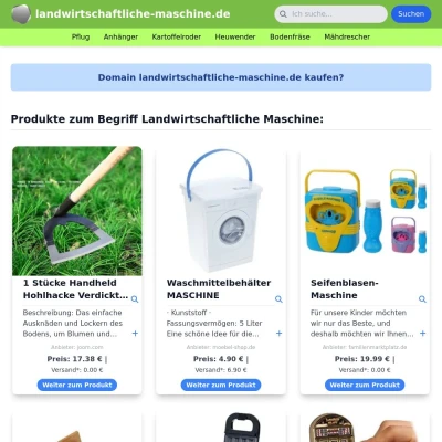 Screenshot landwirtschaftliche-maschine.de