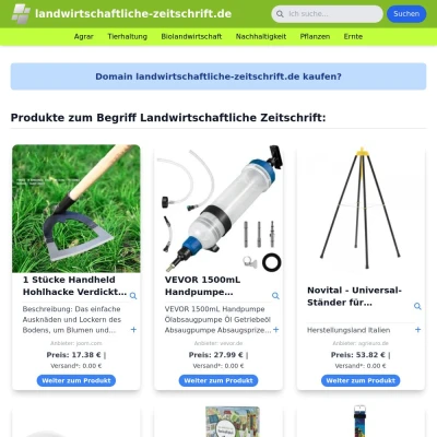 Screenshot landwirtschaftliche-zeitschrift.de