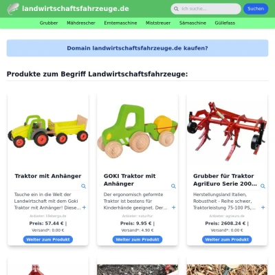 Screenshot landwirtschaftsfahrzeuge.de