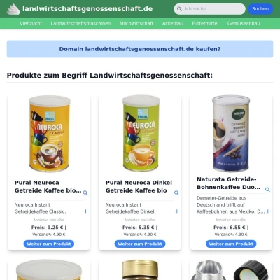 Screenshot landwirtschaftsgenossenschaft.de