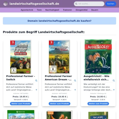 Screenshot landwirtschaftsgesellschaft.de