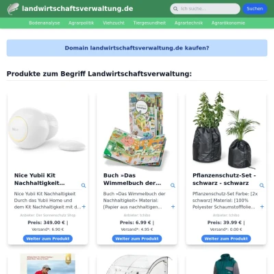 Screenshot landwirtschaftsverwaltung.de