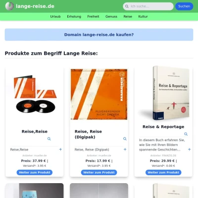 Screenshot lange-reise.de