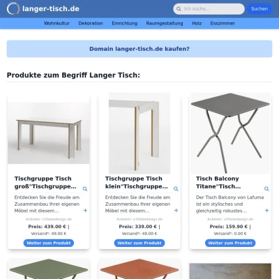 Screenshot langer-tisch.de