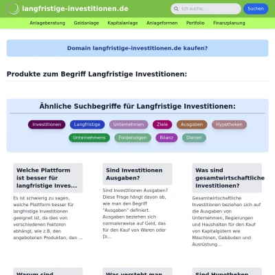 Screenshot langfristige-investitionen.de