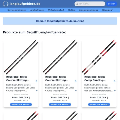 Screenshot langlaufgebiete.de