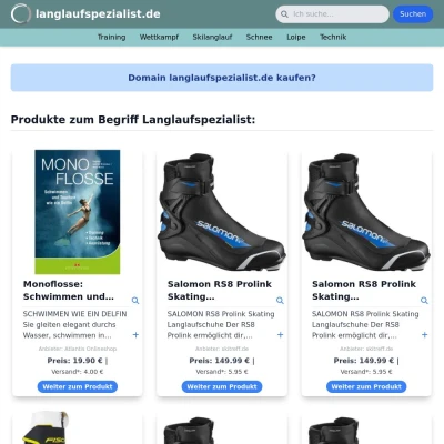 Screenshot langlaufspezialist.de