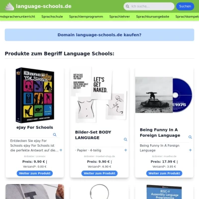 Screenshot language-schools.de