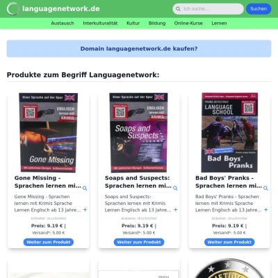 Screenshot languagenetwork.de