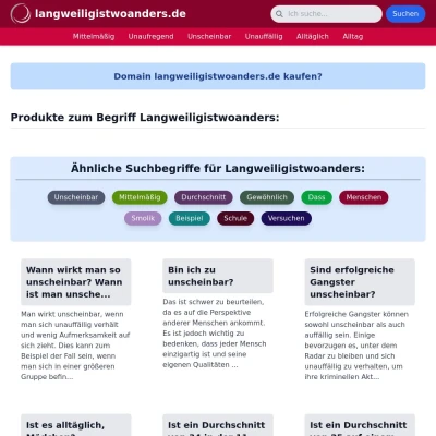 Screenshot langweiligistwoanders.de