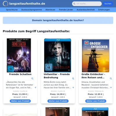 Screenshot langzeitaufenthalte.de