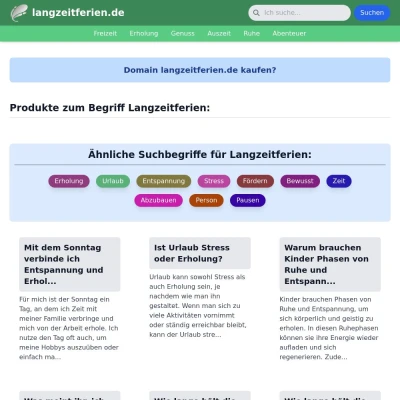 Screenshot langzeitferien.de