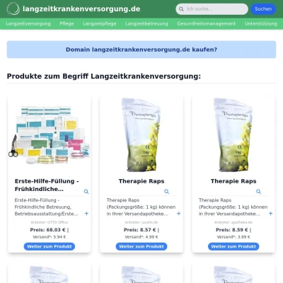 Screenshot langzeitkrankenversorgung.de