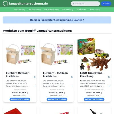 Screenshot langzeituntersuchung.de