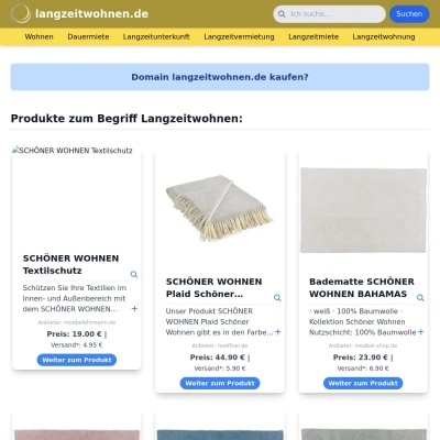 Screenshot langzeitwohnen.de