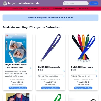 Screenshot lanyards-bedrucken.de