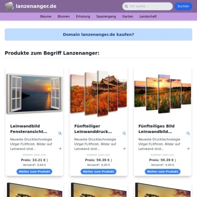 Screenshot lanzenanger.de