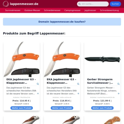 Screenshot lappenmesser.de