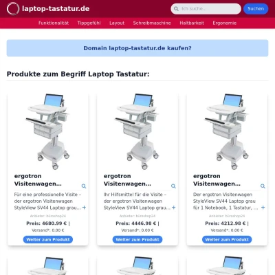 Screenshot laptop-tastatur.de