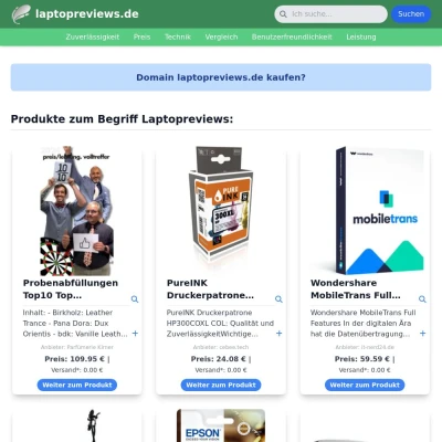 Screenshot laptopreviews.de