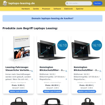 Screenshot laptops-leasing.de