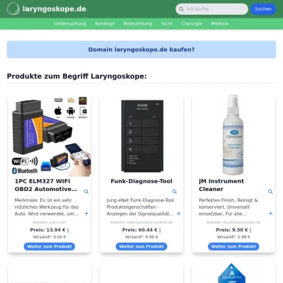 Screenshot laryngoskope.de