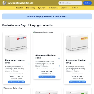 Screenshot laryngotracheitis.de