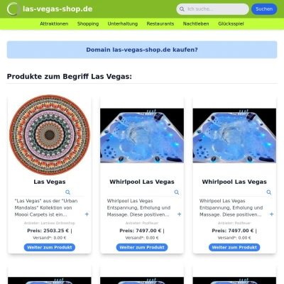 Screenshot las-vegas-shop.de