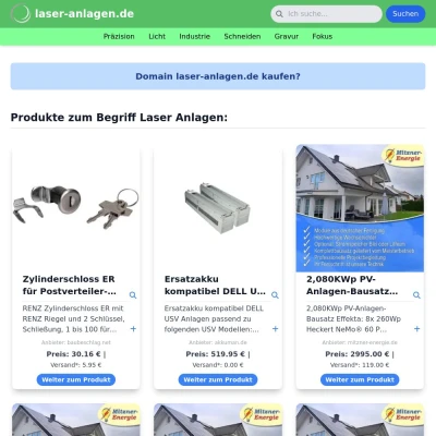Screenshot laser-anlagen.de