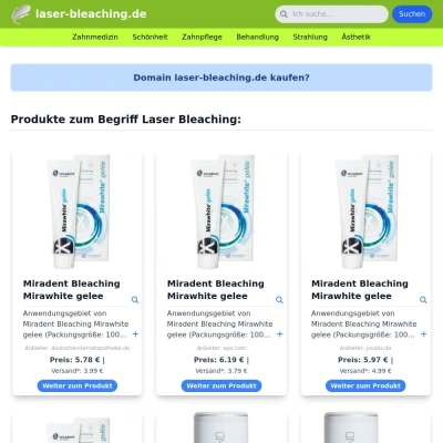 Screenshot laser-bleaching.de