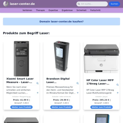 Screenshot laser-center.de