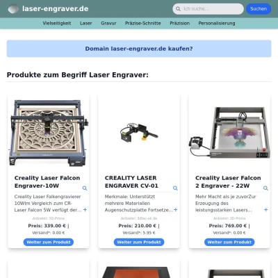 Screenshot laser-engraver.de