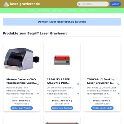 Screenshot laser-gravierer.de