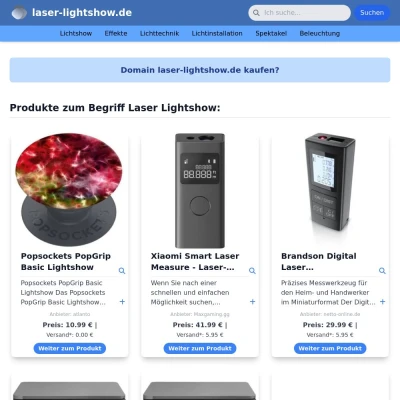 Screenshot laser-lightshow.de