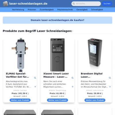 Screenshot laser-schneidanlagen.de