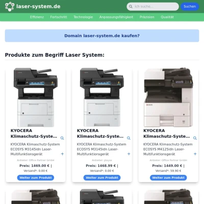 Screenshot laser-system.de