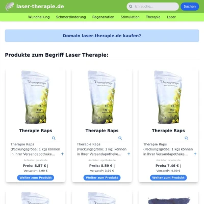 Screenshot laser-therapie.de