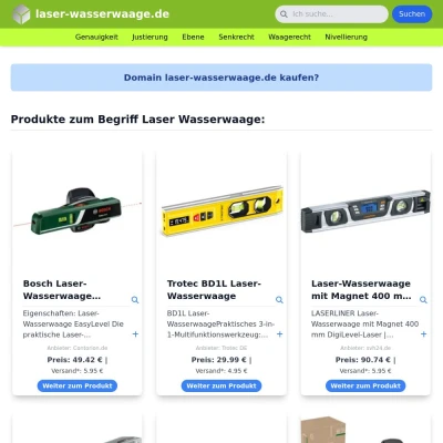 Screenshot laser-wasserwaage.de