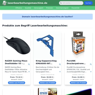 Screenshot laserbearbeitungsmaschine.de