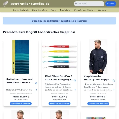 Screenshot laserdrucker-supplies.de