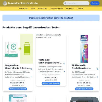 Screenshot laserdrucker-tests.de