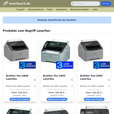 Screenshot laserfax24.de