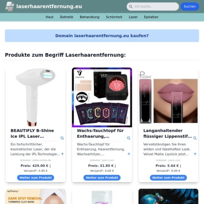 Screenshot laserhaarentfernung.eu