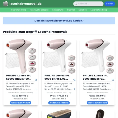 Screenshot laserhairremoval.de