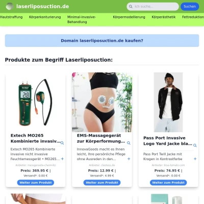 Screenshot laserliposuction.de