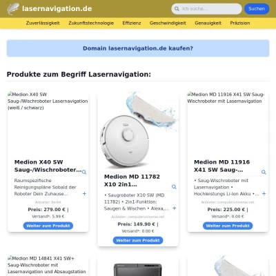 Screenshot lasernavigation.de