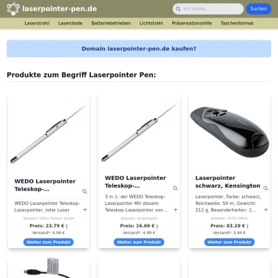 Screenshot laserpointer-pen.de