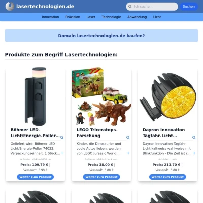 Screenshot lasertechnologien.de