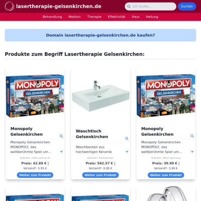 Screenshot lasertherapie-gelsenkirchen.de